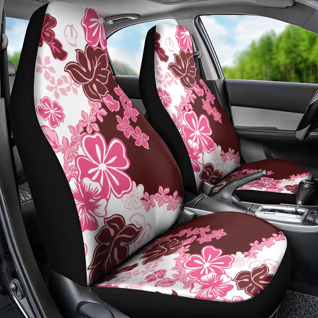 Pink Hibiscus Plumeria Floral Car Seat Cover LT01 - Polynesian Pride