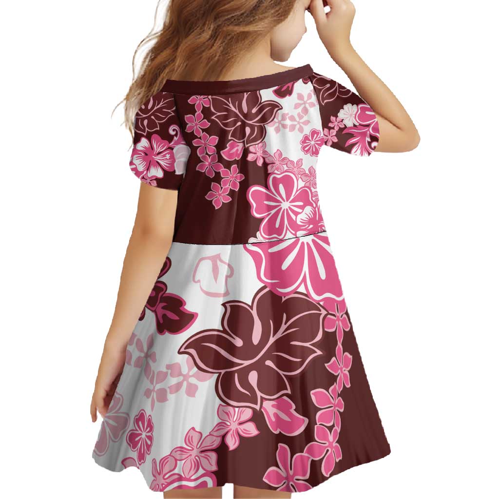Pink Hibiscus Plumeria Floral Family Matching Off Shoulder Maxi Dress and Hawaiian Shirt - Polynesian Pride