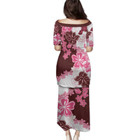 Pink Hibiscus Plumeria Floral Family Matching Puletasi and Hawaiian Shirt - Polynesian Pride