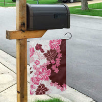 Pink Hibiscus Plumeria Floral Garden Flag - Polynesian Pride