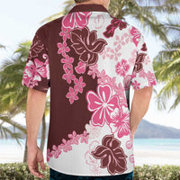 Pink Hibiscus Plumeria Floral Hawaiian Shirt - Polynesian Pride