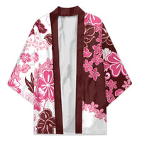 Pink Hibiscus Plumeria Floral Kimono - Polynesian Pride