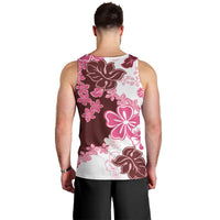 Pink Hibiscus Plumeria Floral Men Tank Top - Polynesian Pride