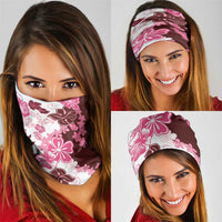 Pink Hibiscus Plumeria Floral Neck Gaiter LT01