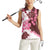 Pink Hibiscus Plumeria Floral Women Sleeveless Polo Shirt - Polynesian Pride