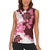Pink Hibiscus Plumeria Floral Women Sleeveless Polo Shirt - Polynesian Pride