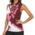 Pink Hibiscus Plumeria Floral Women Sleeveless Polo Shirt - Polynesian Pride