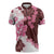 Pink Hibiscus Plumeria Floral Zipper Polo Shirt - Polynesian Pride