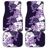 Purple Hibiscus Plumeria Floral Car Mats - Polynesian Pride