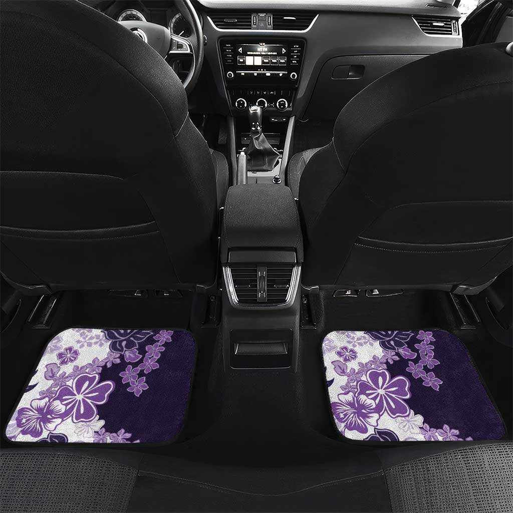 Purple Hibiscus Plumeria Floral Car Mats - Polynesian Pride