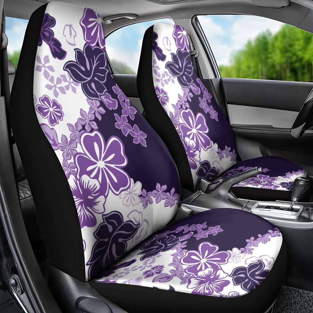Purple Hibiscus Plumeria Floral Car Seat Cover LT01 - Polynesian Pride