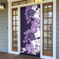 Purple Hibiscus Plumeria Floral Door Cover - Polynesian Pride
