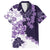 Purple Hibiscus Plumeria Floral Family Matching Summer Maxi Dress and Hawaiian Shirt - Polynesian Pride