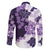 Purple Hibiscus Plumeria Floral Family Matching Summer Maxi Dress and Hawaiian Shirt - Polynesian Pride