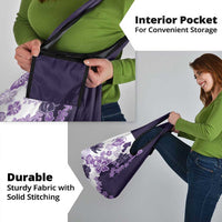 Purple Hibiscus Plumeria Floral Grocery Bag - Polynesian Pride