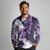 Purple Hibiscus Plumeria Floral Long Sleeve Polo Shirt - Polynesian Pride