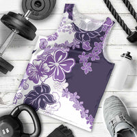 Purple Hibiscus Plumeria Floral Men Tank Top - Polynesian Pride