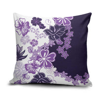 Purple Hibiscus Plumeria Floral Pillow Cover LT01 Purple - Polynesian Pride