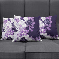 Purple Hibiscus Plumeria Floral Pillow Cover LT01 - Polynesian Pride