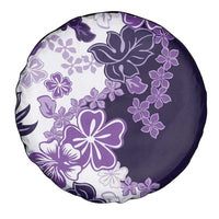 Purple Hibiscus Plumeria Floral Spare Tire Cover LT01 - Polynesian Pride