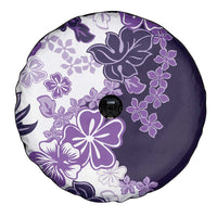 Purple Hibiscus Plumeria Floral Spare Tire Cover LT01 - Polynesian Pride