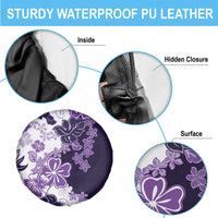 Purple Hibiscus Plumeria Floral Spare Tire Cover LT01 - Polynesian Pride