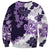 Purple Hibiscus Plumeria Floral Sweatshirt - Polynesian Pride