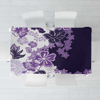 Purple Hibiscus Plumeria Floral Tablecloth - Polynesian Pride