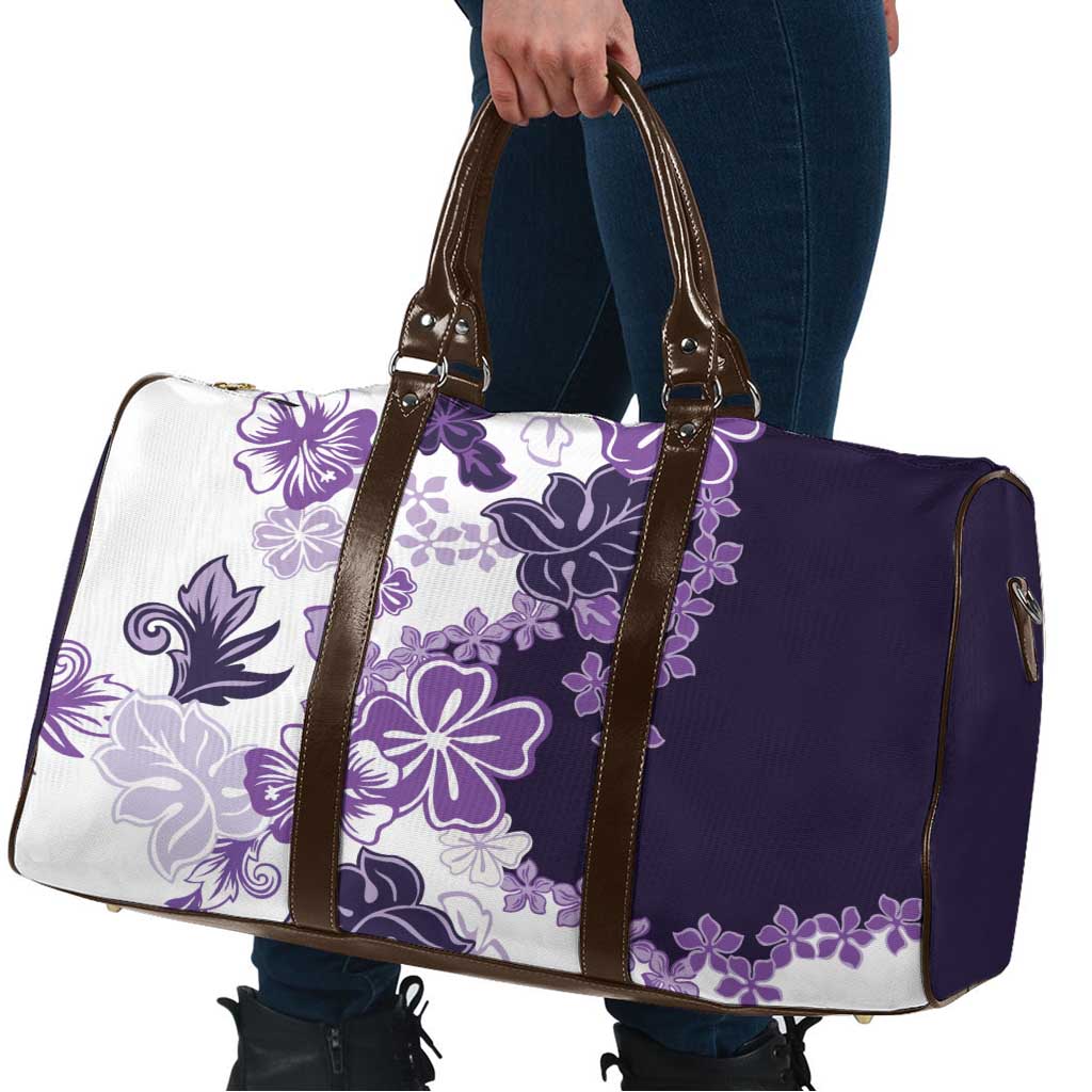 Purple Hibiscus Plumeria Floral Travel Bag - Polynesian Pride