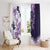 Purple Hibiscus Plumeria Floral Window Curtain - Polynesian Pride