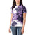 Purple Hibiscus Plumeria Floral Women Polo Shirt - Polynesian Pride