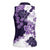 Purple Hibiscus Plumeria Floral Women Sleeveless Polo Shirt - Polynesian Pride