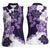 Purple Hibiscus Plumeria Floral Women Sleeveless Polo Shirt - Polynesian Pride