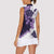 Purple Hibiscus Plumeria Floral Women Sleeveless Polo Shirt - Polynesian Pride