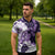 Purple Hibiscus Plumeria Floral Zipper Polo Shirt - Polynesian Pride