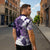 Purple Hibiscus Plumeria Floral Zipper Polo Shirt - Polynesian Pride