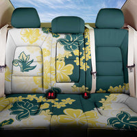 Yelow Teal Hibiscus Plumeria Floral Back Car Seat Cover LT01 One Size Yellow - Polynesian Pride