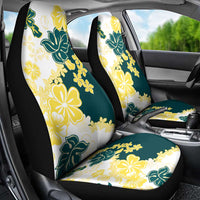 Yelow Teal Hibiscus Plumeria Floral Car Seat Cover LT01 - Polynesian Pride