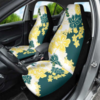 Yelow Teal Hibiscus Plumeria Floral Car Seat Cover LT01 - Polynesian Pride