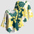 Yelow Teal Hibiscus Plumeria Floral Kimono Sleeve Blouse - Polynesian Pride
