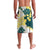 Yelow Teal Hibiscus Plumeria Floral Lavalava - Polynesian Pride