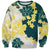 Yelow Teal Hibiscus Plumeria Floral Sweatshirt - Polynesian Pride