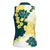 Yelow Teal Hibiscus Plumeria Floral Women Sleeveless Polo Shirt - Polynesian Pride