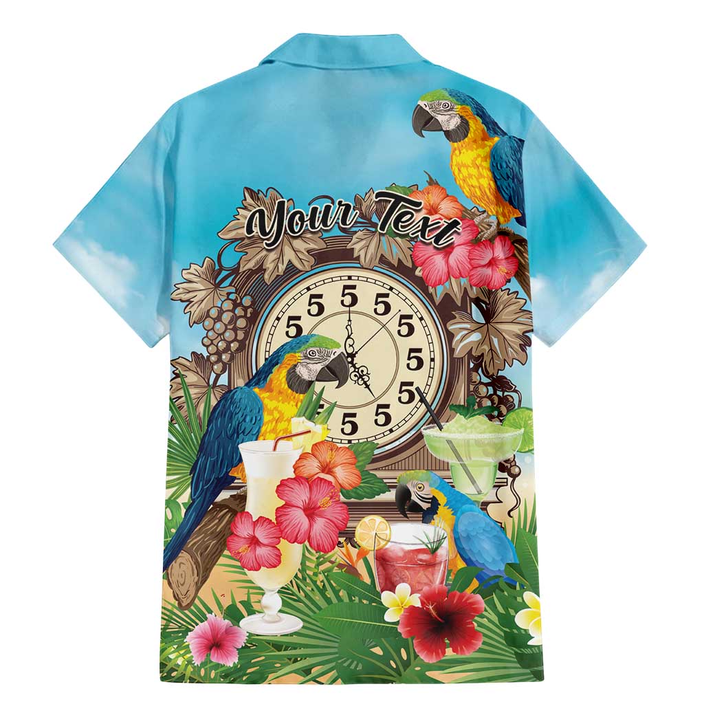 Personalized It's 5 o'clock Somewhere Family Matching Mermaid Dress and Hawaiian Shirt Hawaiian Tropical Parrots - Polynesian Pride
