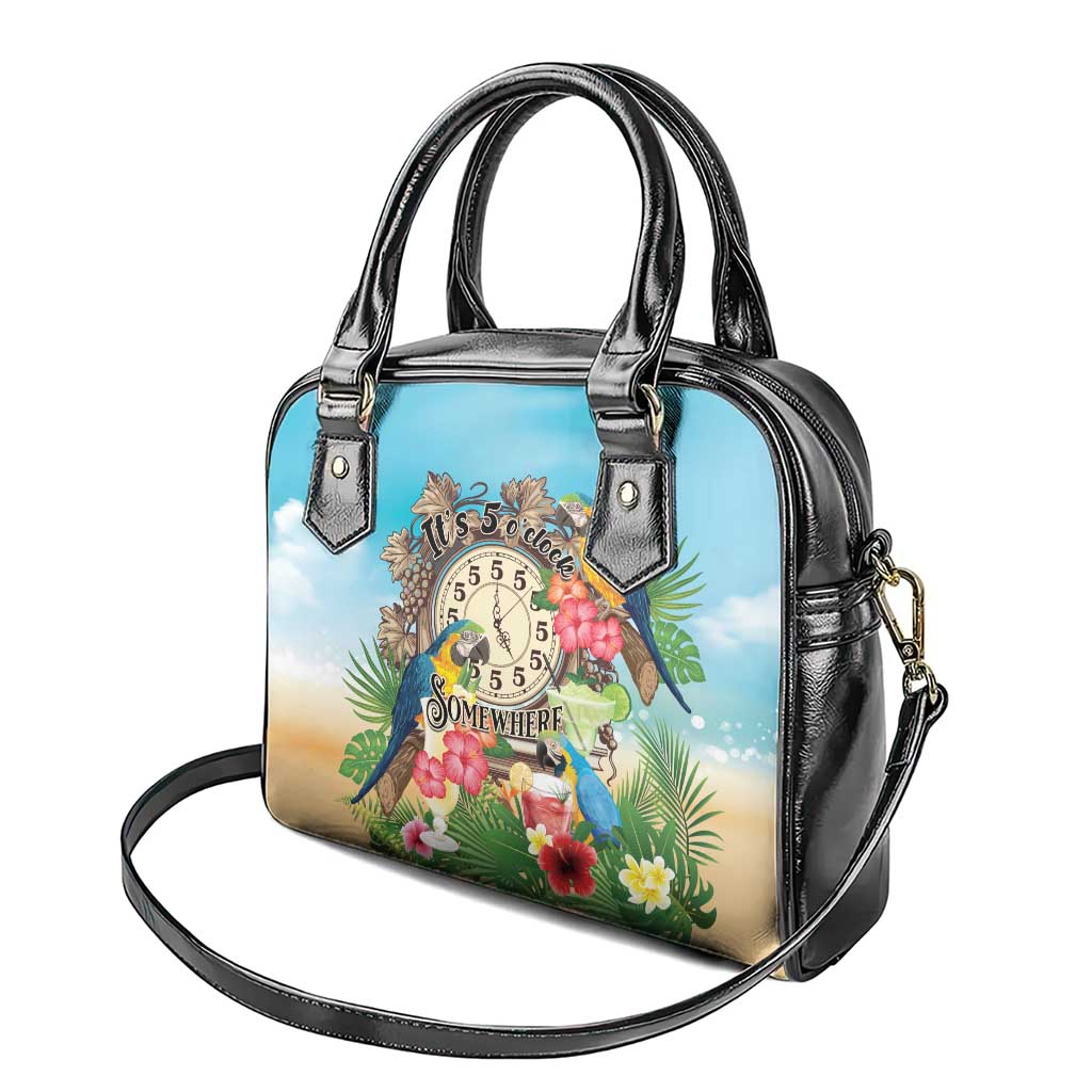 It's 5 o'clock Somewhere Shoulder Handbag Hawaiian Tropical Parrots - Polynesian Pride