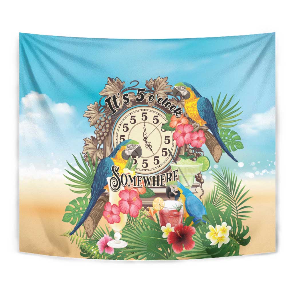 It's 5 o'clock Somewhere Tapestry Hawaiian Tropical Parrots LT01 - Polynesian Pride