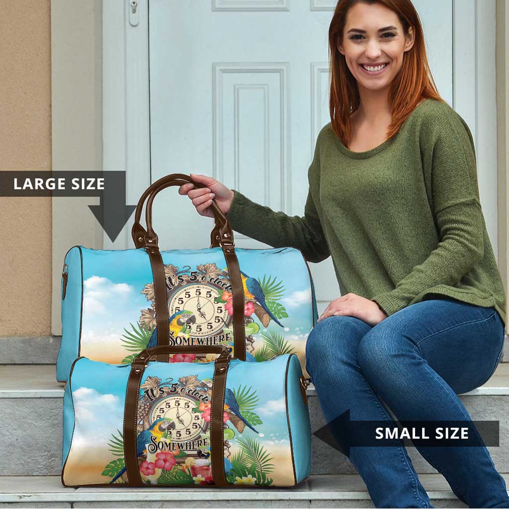 It's 5 o'clock Somewhere Travel Bag Hawaiian Tropical Parrots - Polynesian Pride