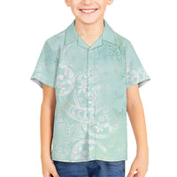 Polynesian Tiare Monstera Seafoam Green Hawaiian Shirt Liquid Style - Polynesian Pride