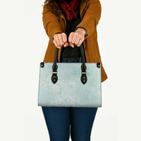 Polynesian Tiare Monstera Seafoam Green Leather Bag Liquid Style - Polynesian Pride