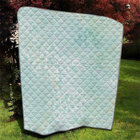 Polynesian Tiare Monstera Seafoam Green Quilt Liquid Style - Polynesian Pride